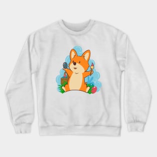 Corgi painting Easter eggs on Easter - Corgi Easter Crewneck Sweatshirt